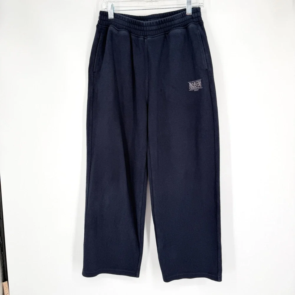 Marithe Francois Girbaud Classic Logo Double Face Sweatpants Navy Blue M